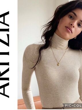 Aritzia Wilfred Ribbed Light-Weight Turtleneck Sz X-Small